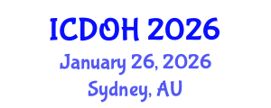 International Conference on Dental and Oral Health (ICDOH) January 26, 2026 - Sydney, Australia International Conference on Dental and Oral Health (ICDOH) January 26, 2026 - Sydney, Australia