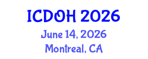 International Conference on Dental and Oral Health (ICDOH) June 14, 2026 - Montreal, Canada