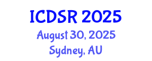 International Conference on Dental Science Research (ICDSR) August 30, 2025 - Sydney, Australia
