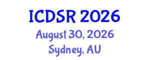 International Conference on Dental Science Research (ICDSR) August 30, 2026 - Sydney, Australia