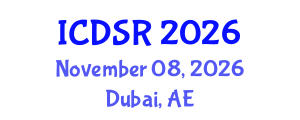 International Conference on Dental Science Research (ICDSR) November 08, 2026 - Dubai, United Arab Emirates