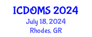 International Conference on Dentistry, Oral and Maxillofacial Surgery (ICDOMS) July 18, 2024 - Rhodes, Greece