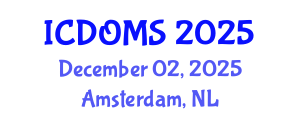 International Conference on Dentistry, Oral and Maxillofacial Surgery (ICDOMS) December 02, 2025 - Amsterdam, Netherlands
