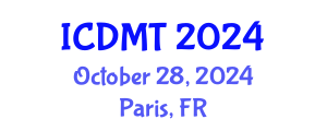 International Conference on Desalination and Membrane Technology (ICDMT) October 28, 2024 - Paris, France