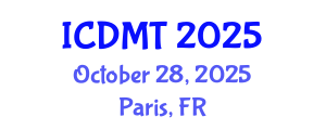 International Conference on Desalination and Membrane Technology (ICDMT) October 28, 2025 - Paris, France