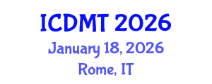 International Conference on Desalination and Membrane Technology (ICDMT) January 18, 2026 - Rome, Italy