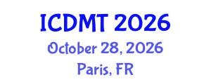 International Conference on Desalination and Membrane Technology (ICDMT) October 28, 2026 - Paris, France