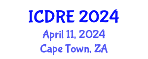 International Conference on Desalination and Renewable Energy (ICDRE) April 11, 2024 - Cape Town, South Africa