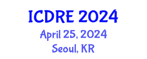 International Conference on Desalination and Renewable Energy (ICDRE) April 25, 2024 - Seoul, Republic of Korea