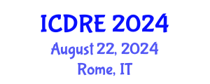 International Conference on Desalination and Renewable Energy (ICDRE) August 22, 2024 - Rome, Italy