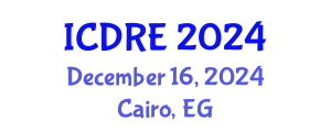 International Conference on Desalination and Renewable Energy (ICDRE) December 16, 2024 - Cairo, Egypt