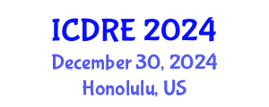 International Conference on Desalination and Renewable Energy (ICDRE) December 30, 2024 - Honolulu, United States
