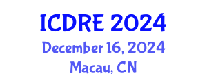 International Conference on Desalination and Renewable Energy (ICDRE) December 16, 2024 - Macau, China