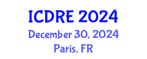 International Conference on Desalination and Renewable Energy (ICDRE) December 30, 2024 - Paris, France