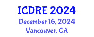 International Conference on Desalination and Renewable Energy (ICDRE) December 16, 2024 - Vancouver, Canada