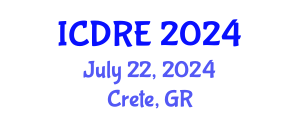 International Conference on Desalination and Renewable Energy (ICDRE) July 22, 2024 - Crete, Greece
