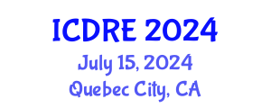 International Conference on Desalination and Renewable Energy (ICDRE) July 15, 2024 - Quebec City, Canada
