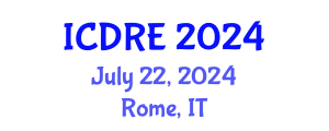 International Conference on Desalination and Renewable Energy (ICDRE) July 22, 2024 - Rome, Italy