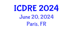 International Conference on Desalination and Renewable Energy (ICDRE) June 20, 2024 - Paris, France