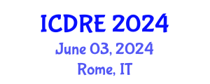 International Conference on Desalination and Renewable Energy (ICDRE) June 03, 2024 - Rome, Italy