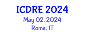 International Conference on Desalination and Renewable Energy (ICDRE) May 02, 2024 - Rome, Italy