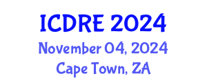 International Conference on Desalination and Renewable Energy (ICDRE) November 04, 2024 - Cape Town, South Africa