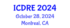 International Conference on Desalination and Renewable Energy (ICDRE) October 28, 2024 - Montreal, Canada