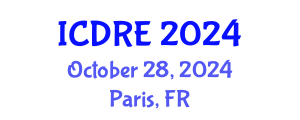 International Conference on Desalination and Renewable Energy (ICDRE) October 28, 2024 - Paris, France
