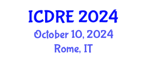 International Conference on Desalination and Renewable Energy (ICDRE) October 10, 2024 - Rome, Italy
