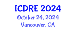 International Conference on Desalination and Renewable Energy (ICDRE) October 24, 2024 - Vancouver, Canada