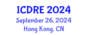International Conference on Desalination and Renewable Energy (ICDRE) September 26, 2024 - Hong Kong, China