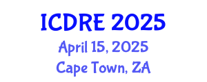 International Conference on Desalination and Renewable Energy (ICDRE) April 15, 2025 - Cape Town, South Africa