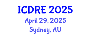 International Conference on Desalination and Renewable Energy (ICDRE) April 29, 2025 - Sydney, Australia