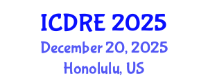 International Conference on Desalination and Renewable Energy (ICDRE) December 20, 2025 - Honolulu, United States