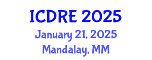 International Conference on Desalination and Renewable Energy (ICDRE) January 21, 2025 - Mandalay, Myanmar