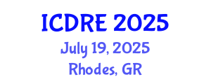 International Conference on Desalination and Renewable Energy (ICDRE) July 19, 2025 - Rhodes, Greece