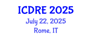 International Conference on Desalination and Renewable Energy (ICDRE) July 22, 2025 - Rome, Italy