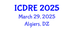 International Conference on Desalination and Renewable Energy (ICDRE) March 29, 2025 - Algiers, Algeria