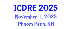 International Conference on Desalination and Renewable Energy (ICDRE) November 11, 2025 - Phnom Penh, Cambodia