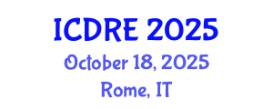 International Conference on Desalination and Renewable Energy (ICDRE) October 18, 2025 - Rome, Italy