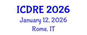International Conference on Desalination and Renewable Energy (ICDRE) January 12, 2026 - Rome, Italy International Conference on Desalination and Renewable Energy (ICDRE) January 12, 2026 - Rome, Italy
