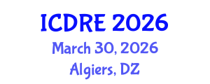 International Conference on Desalination and Renewable Energy (ICDRE) March 30, 2026 - Algiers, Algeria International Conference on Desalination and Renewable Energy (ICDRE) March 30, 2026 - Algiers, Algeria