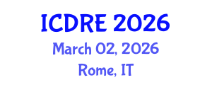 International Conference on Desalination and Renewable Energy (ICDRE) March 02, 2026 - Rome, Italy International Conference on Desalination and Renewable Energy (ICDRE) March 02, 2026 - Rome, Italy