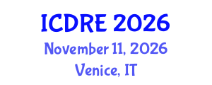 International Conference on Desalination and Renewable Energy (ICDRE) November 11, 2026 - Venice, Italy International Conference on Desalination and Renewable Energy (ICDRE) November 11, 2026 - Venice, Italy