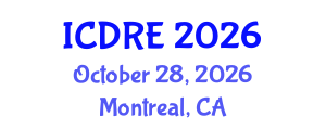 International Conference on Desalination and Renewable Energy (ICDRE) October 28, 2026 - Montreal, Canada International Conference on Desalination and Renewable Energy (ICDRE) October 28, 2026 - Montreal, Canada