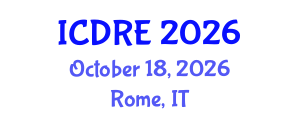 International Conference on Desalination and Renewable Energy (ICDRE) October 18, 2026 - Rome, Italy International Conference on Desalination and Renewable Energy (ICDRE) October 18, 2026 - Rome, Italy
