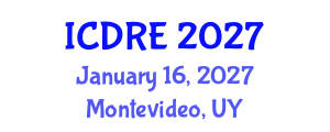 International Conference on Desalination and Renewable Energy (ICDRE) January 16, 2027 - Montevideo, Uruguay International Conference on Desalination and Renewable Energy (ICDRE) January 16, 2027 - Montevideo, Uruguay