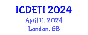 International Conference on Designing Effective Teaching Instructions (ICDETI) April 11, 2024 - London, United Kingdom