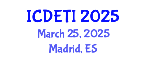 International Conference on Designing Effective Teaching Instructions (ICDETI) March 25, 2025 - Madrid, Spain