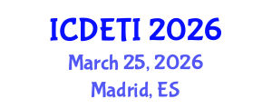 International Conference on Designing Effective Teaching Instructions (ICDETI) March 25, 2026 - Madrid, Spain